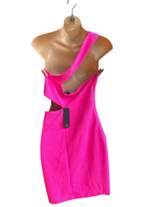 Lulus Hot Pink Cut out Dress NWT Size M