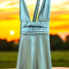 Load image into Gallery viewer, Lucy In The Sky Sage Green Satin Dress Size L
