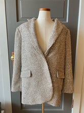 Load image into Gallery viewer, BR silver sparkle streamer silk lined suit jacket NWT- 10
