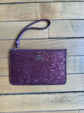 Load image into Gallery viewer, Coach dark pink sparkle small wallet wristlet
