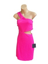 Load image into Gallery viewer, Lulus Hot Pink Cut out Dress NWT Size M
