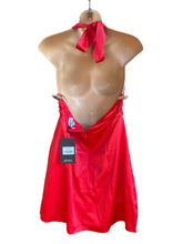 Load image into Gallery viewer, Thats So Fetch red halter satin mini dress- L NWT
