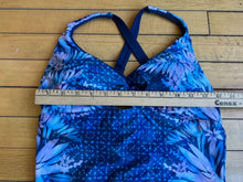 Load image into Gallery viewer, Title Nine Blue Floral One Piece SwimSuit Swimwear Medium
