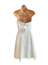 Load image into Gallery viewer, Ralph Lauren evening white floral embroidered strapless short cocktail dress NWT
