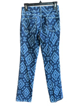 Load image into Gallery viewer, Wrangler Retro Mae Straight Leg Printed Jeans Size 0 x 32 Blue Aztec Southwest
