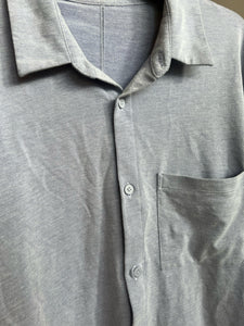 Lululemon Live in Practice Button-Up Shirt  Blue Long Sleeve M