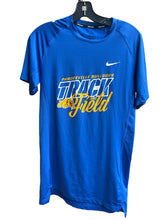 Load image into Gallery viewer, Nike Pro royal blue pardeeville bulldogs track and field athletc t- L
