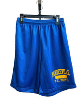 Load image into Gallery viewer, Alleson royal blue pardeeville p.e. dept. basketball shorts- S
