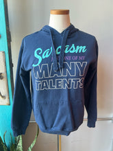 Load image into Gallery viewer, Wound Up navy sarcasm hoodie-S
