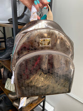 Load image into Gallery viewer, Michael Kors Nickel Jet Set Backpack Metallic Logo NwT
