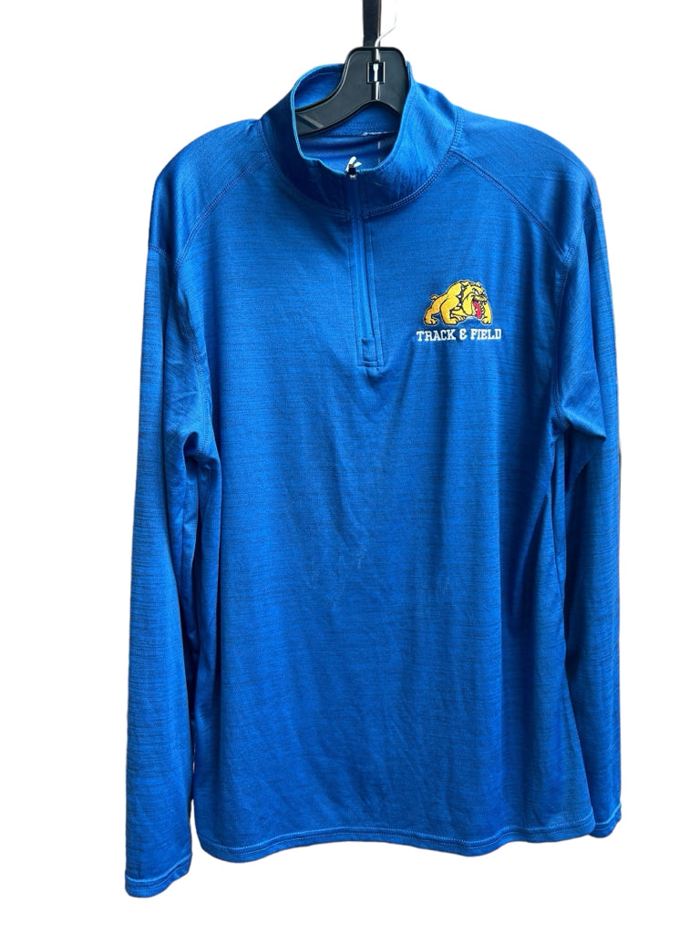 BSN Sports royal blue bulldog track and field long sleeve quarter zip-L