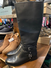 Load image into Gallery viewer, Michael Kors Black Leather Preston Knee High Riding Tall Boots Size 10 M
