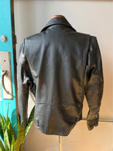 Load image into Gallery viewer, Wilson suede &amp; leather black zipper pockets leather motorcycle jacket- 40
