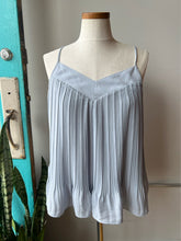 Load image into Gallery viewer, Banana Republic grey/blue pleated tank-S-NWT
