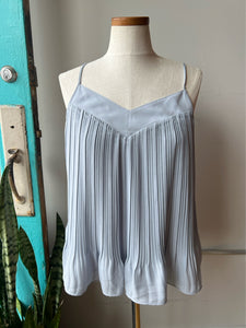 Banana Republic grey/blue pleated tank-S-NWT