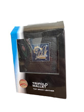 Load image into Gallery viewer, Milwaukee Brewers Leather Trifold Wallet NEW
