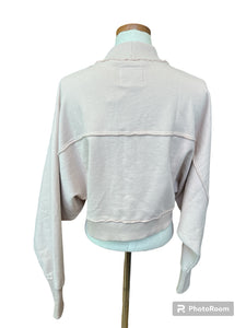American Eagle blush crop cardigan sweatshirt material-L