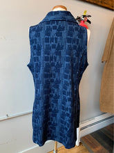 Load image into Gallery viewer, Parsley and Sage-Blue Button-Front Long Vest-L
