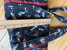 Load image into Gallery viewer, Vera Bradley Fly Fishing Black Angler Duffle Tote Purse
