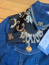 Load image into Gallery viewer, Chicos Heritage Denim Jacket Heirloom Indico Embroidered Metallic NEW 00
