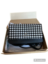 Load image into Gallery viewer, Michael Kors black white houndstooth crossbody wallet-NEW
