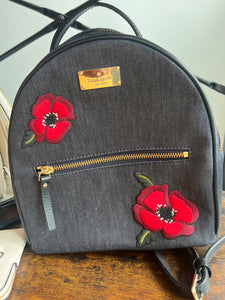 Kate Spade Sammi Grove Street poppy denim backpack-NWOT