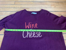 Load image into Gallery viewer, Loft Wine and Cheese Purple Crew Neck Sweater NWT L
