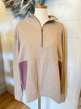 Load image into Gallery viewer, Pact tan purple 1/4 zip-XXL
