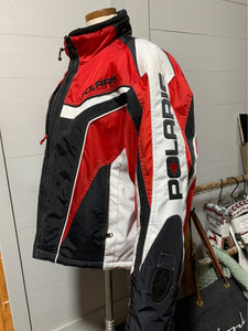 Polaris Red White Black Snowmobile Jacket - XL