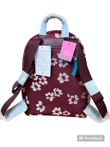 Kate Spade maroon floral Chelsea medium backpack-NEW