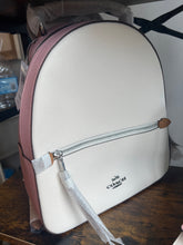 Load image into Gallery viewer, Coach white light pink Jordyn backpack-NEW
