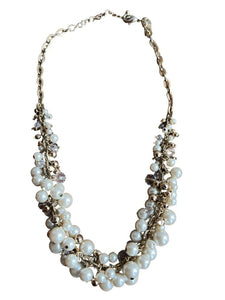 The Limited Faux Pearl Statement Chunky Gold Tone Necklace