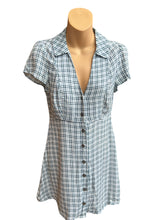Load image into Gallery viewer, Urban Outfitters Mallory Check Button Short Sleeve Dress
