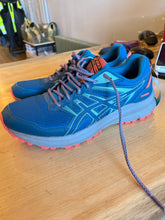 Load image into Gallery viewer, Asics blue pink tennis shoes-11
