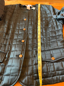Marshall Fields Silk Quilted Black Jacket Blazer 6