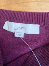 Load image into Gallery viewer, Loft Wine and Cheese Purple Crew Neck Sweater NWT L
