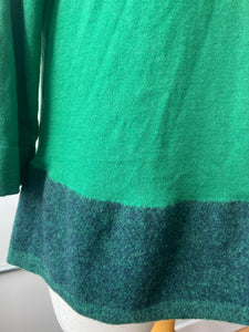 Anthropologie Angel of the North Green Colorblock Long Sleeve Sweater NWT