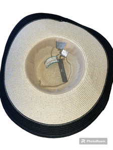 Tart tan black sun hat-NEW