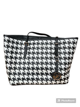 Load image into Gallery viewer, Michael Kors black white Houndstooth small shoulder purse-NEW
