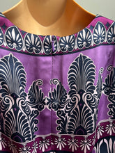 Load image into Gallery viewer, Nanette Lepore Purple Printed Bohemian Cap Sleeve Keyhole Blouse Size 8

