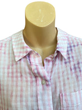 Load image into Gallery viewer, Anthropologie Pilcro Letterpress Cate Gingham Purple Pink TieDye Button Down Med
