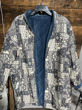 Load image into Gallery viewer, Current Air Slate Blue Quilted Reversible Jacket large
