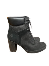 Load image into Gallery viewer, Timberland Camdale Boots Black Suede Mixed Media Heeled A1KD4 Size 10
