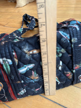 Load image into Gallery viewer, Vera Bradley Fly Fishing Black Angler Duffle Tote Purse
