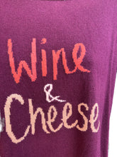 Load image into Gallery viewer, Loft Wine and Cheese Purple Crew Neck Sweater NWT L
