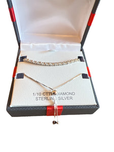 1/10 CTTW Diamond Sterling Silver Bracelet