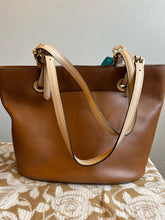 Load image into Gallery viewer, Michael Kors brown leather bucket bag
