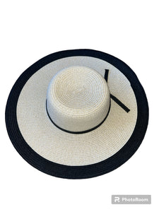 Tart tan black sun hat-NEW