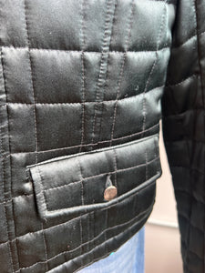 Marshall Fields Silk Quilted Black Jacket Blazer 6