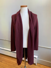 Load image into Gallery viewer, Eileen Fisher-Maroon 100% Merino Wool Open Front Cardigan-L
